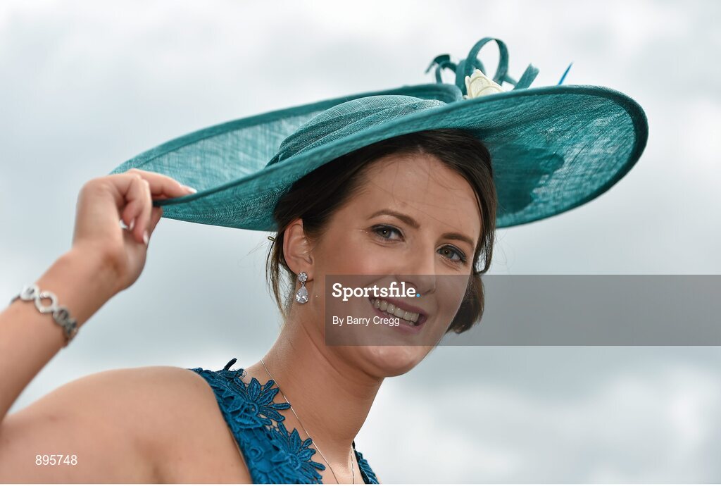 31 July 2014; Sadhbh Leamy, from Cashel, Co. Tipperary, enjoying a day at the races. Galway Racing Festival, Ballybrit, Co. Galway. Picture credit: Barry Cregg / SPORTSFILE