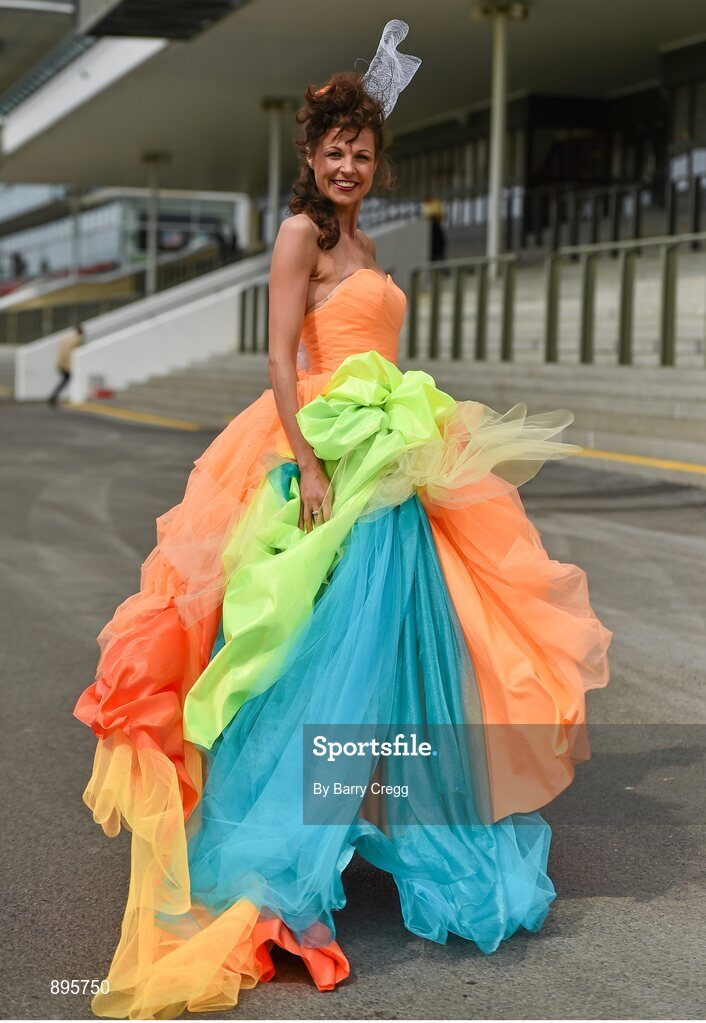 31 July 2014; Ilona Zalewska, from Belfast, Co. Antrim, enjoying a day at the races. Galway Racing Festival, Ballybrit, Co. Galway. Picture credit: Barry Cregg / SPORTSFILE