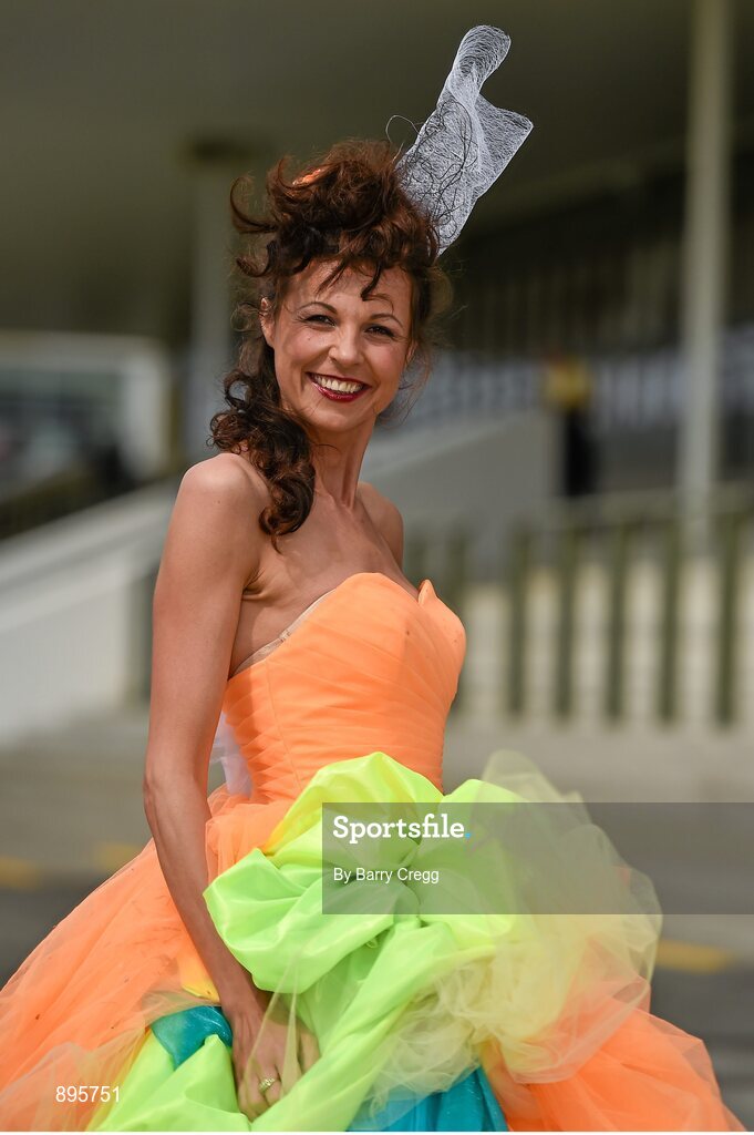 31 July 2014; Ilona Zalewska, from Belfast, Co. Antrim, enjoying a day at the races. Galway Racing Festival, Ballybrit, Co. Galway. Picture credit: Barry Cregg / SPORTSFILE