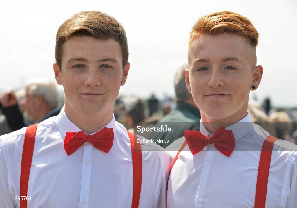 31 July 2014; Pa Ryan, left, and Noel McGrath, from Meelick, Co. Clare, enjoying a day at the races. Galway Racing Festival, Ballybrit, Co. Galway. Picture credit: Ray McManus / SPORTSFILE