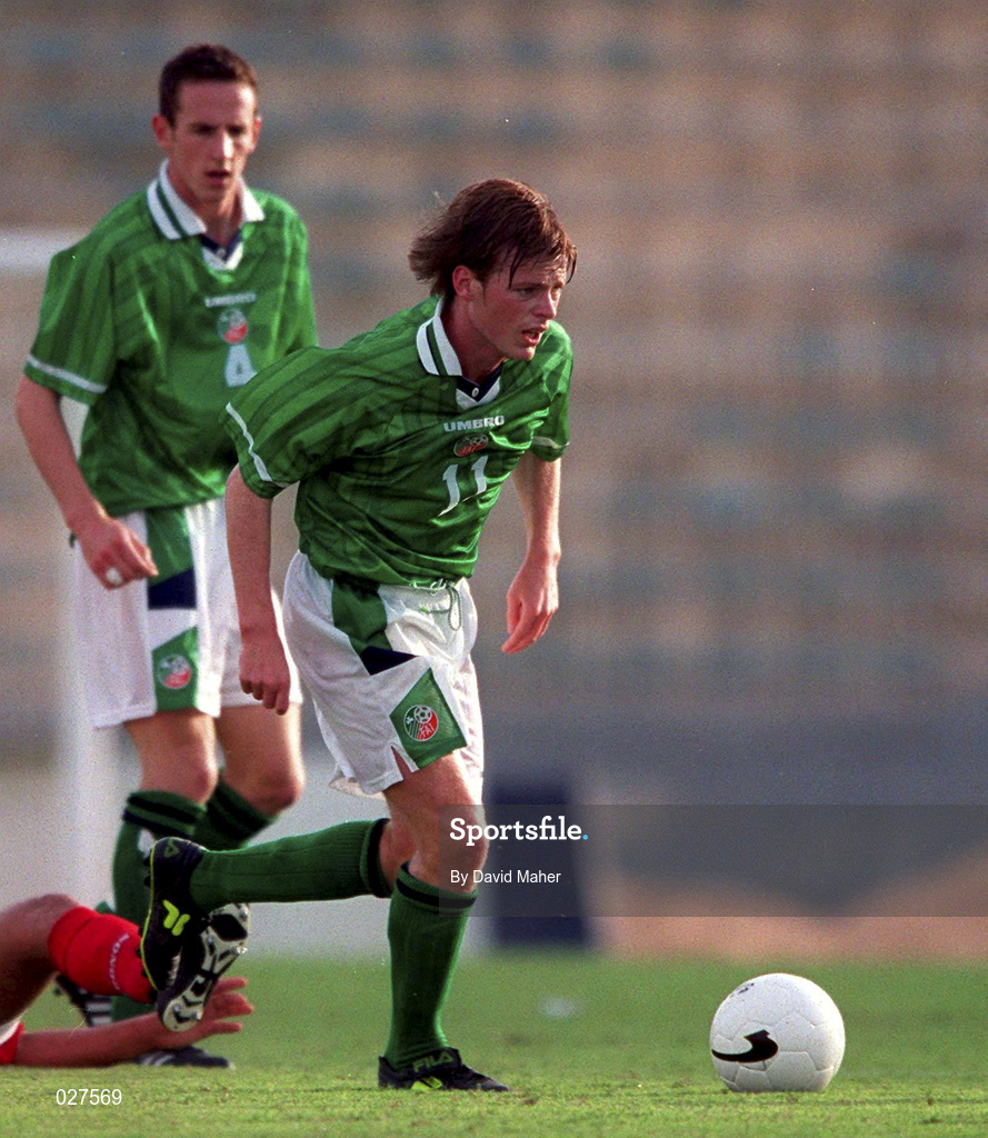 8 September 1999; Alan Mahon of Republic of Ireland during the UEFA European U21 Championships Qualifier match between Malta and Republic of Ireland at Ta'Qali Stadium in Attard, Malta. Photo by David Maher/Sportsfile