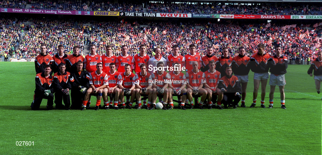 29 August 1999; The Armagh team prior to the Bank of Ireland All-Ireland Senior Football Championship Semi-Final match between Meath and Armagh at Croke Park in Dublin. Photo by Ray McManus/Sportsfile