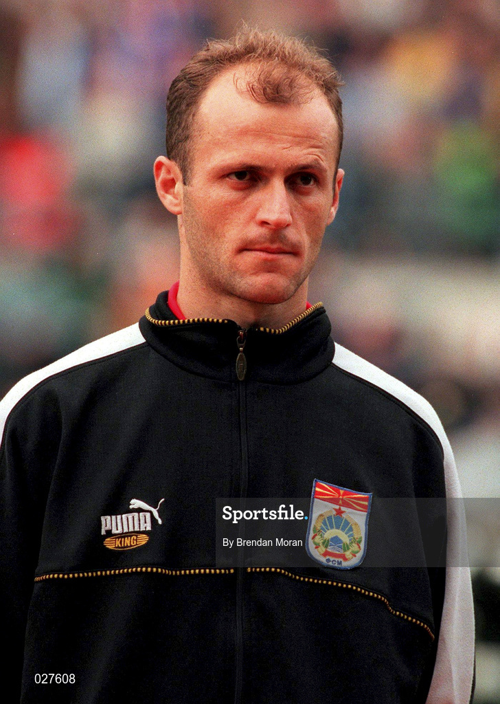 9 June 1999; Artim Sakiri of Macedonia during the UEFA European Championships Qualifying Group 8 match between Republic of Ireland and FYR Macedonia at Lansdowne Road in Dublin. Photo by Brendan Moran/Sportsfile