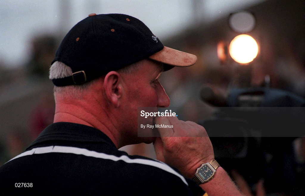 1 September 1999; Kilkenny manager Brian Cody during a training session, at Nowlan Park, Kilkenny, in advance of the Guinness All-Ireland Senior Hurling Championship Final. Photo by Ray McManus/Sportsfile