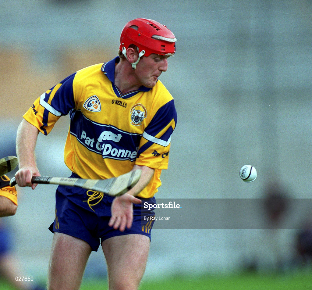 15 August 1999; Brian Lohan of Clare during the Guinness All-Ireland Senior Hurling Championship Semi-Final match between Kilkenny and Clare at Croke Park in Dublin. Photo by Ray Lohan/Sportsfile