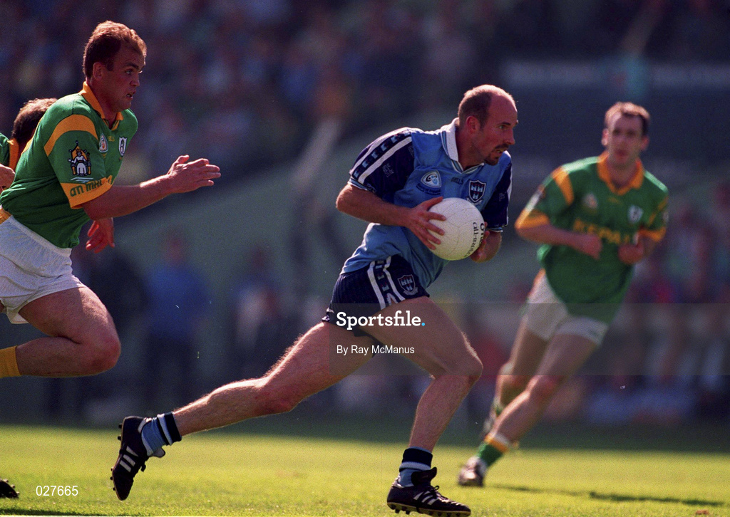 1 August 1999; Brian Stynes of Dublin during the Bank of Ireland Leinster Senior Football Championship Final between Meath and Dublin at Croke Park in Dublin. Photo by Ray McManus/Sportsfile