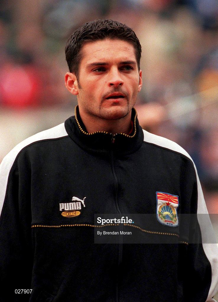 9 June 1999; Dzevdet Sainovski of Macedonia during the UEFA European Championships Qualifying Group 8 match between Republic of Ireland and FYR Macedonia at Lansdowne Road in Dublin. Photo by Brendan Moran/Sportsfile