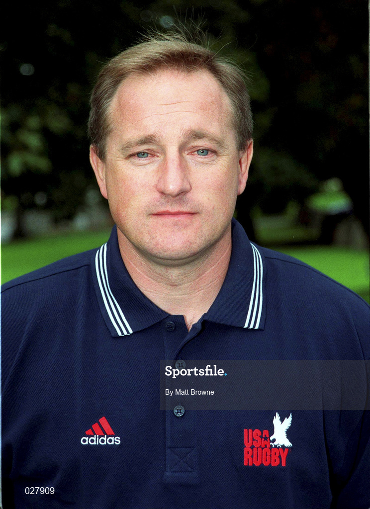 30 September 1999; USA coach Eddie O'Sullivan poses for a portrait following the USA team announcement, to play Ireland in Pool E of the Rugby World Cup, at Fitzpatrick's Killiney Castle Hotel in Dublin. Photo by Matt Browne/Sportsfile