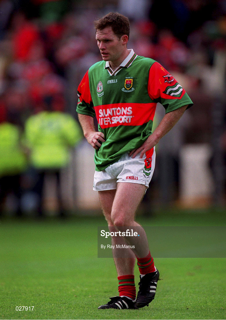 22 August 1999; Fergal Costello of Mayo following the Bank of Ireland All-Ireland Senior Football Championship Semi-Final match between Cork and Mayo at Croke Park in Dublin. Photo by Ray McManus/Sportsfile