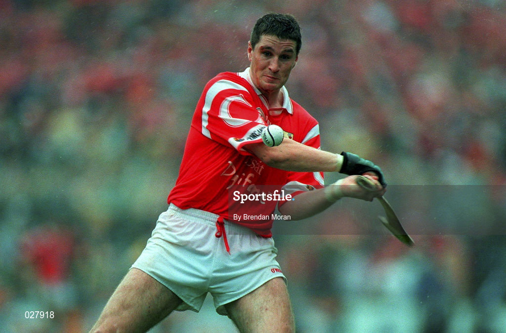 8 August 1999; Fergal McCormack of Cork during the Guinness All-Ireland Senior Hurling Championship Semi-Final match between Cork and Offaly at Croke Park in Dublin. Photo by Brendan Moran/Sportsfile