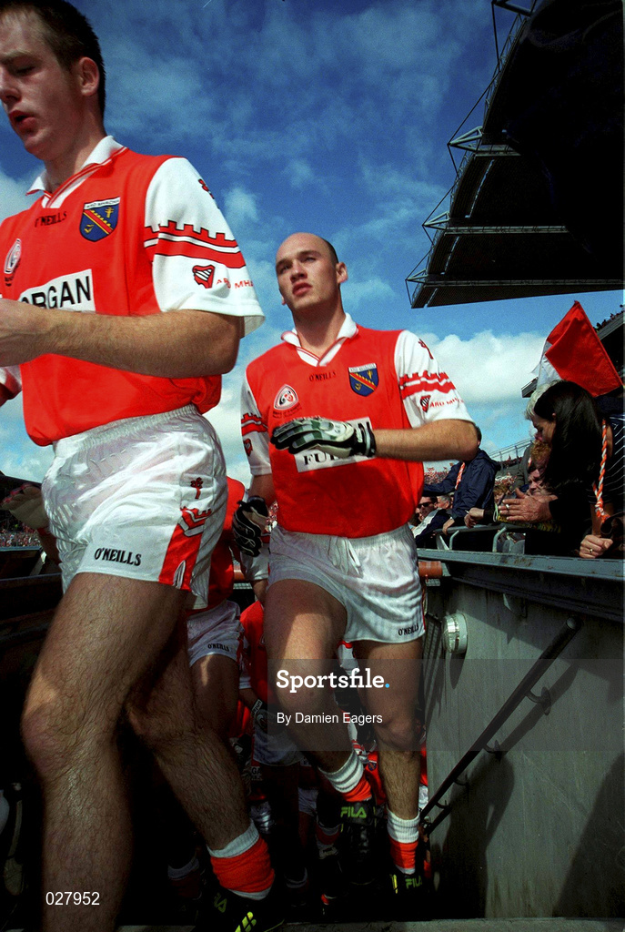 29 August 1999; Gerard Reid of Armagh during the Bank of Ireland All-Ireland Senior Football Championship Semi-Final match between Meath and Armagh at Croke Park in Dublin. Photo by Damien Eagers/Sportsfile