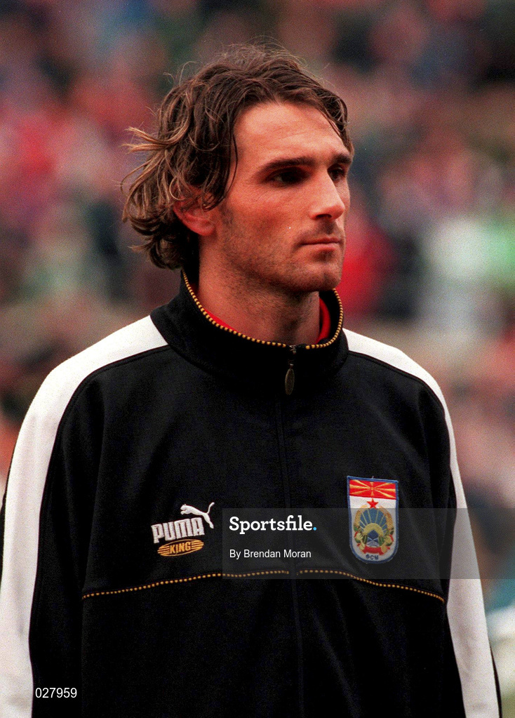 9 June 1999; Goran Atavrevski of Macedonia during the UEFA European Championships Qualifying Group 8 match between Republic of Ireland and FYR Macedonia at Lansdowne Road in Dublin. Photo by Brendan Moran/Sportsfile