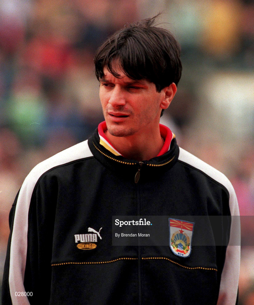 9 June 1999; Igor Nikolovski of Macedonia during the UEFA European Championships Qualifying Group 8 match between Republic of Ireland and FYR Macedonia at Lansdowne Road in Dublin. Photo by Brendan Moran/Sportsfile