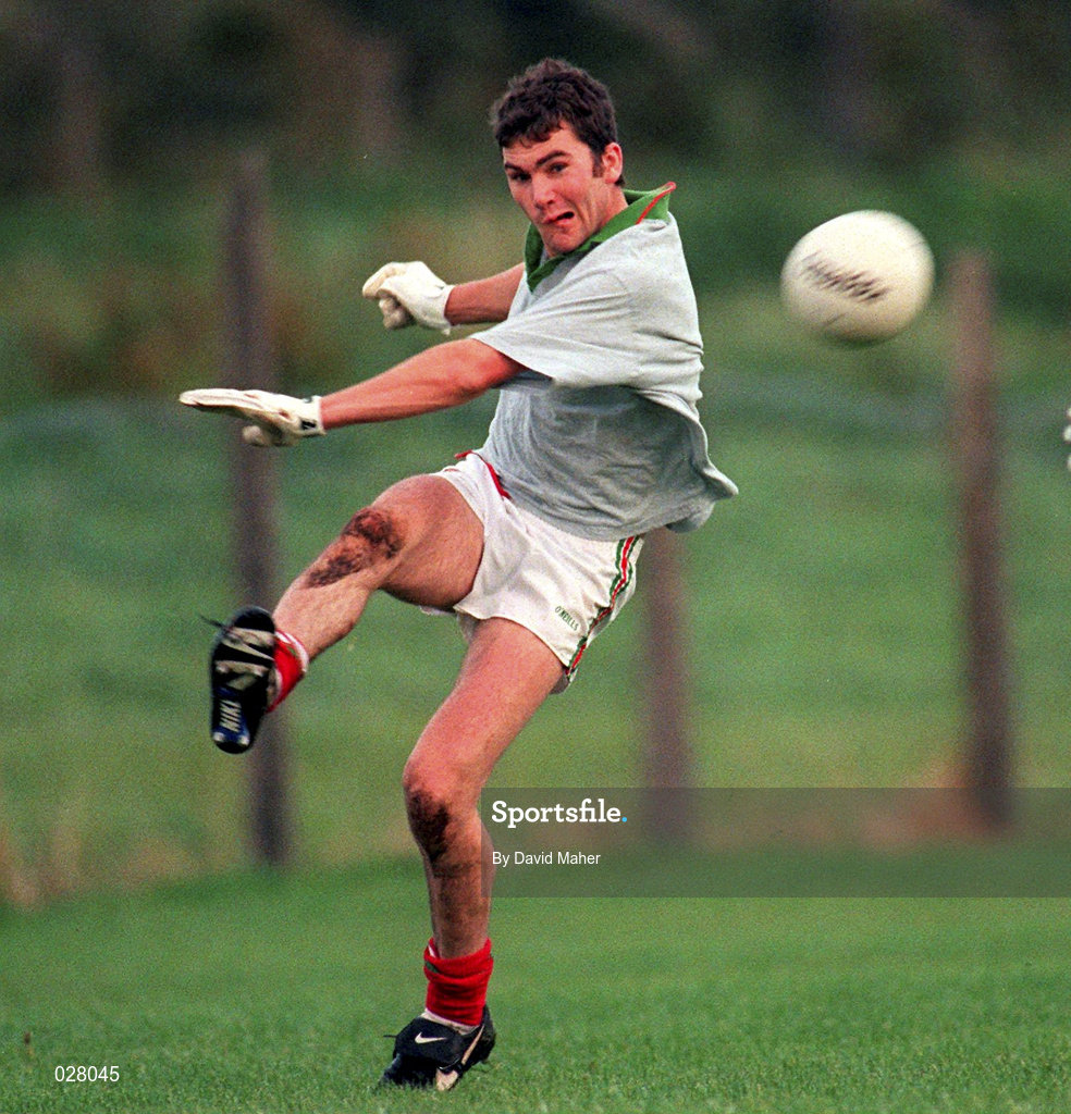 16 September 1997; Mayo's James Horan during a training session at Fr O'Hara Memorial Park in Charlestown, in advance of the Bank of Ireland All-Ireland Senior Football Championship Final. Photo by David Maher/Sportsfile