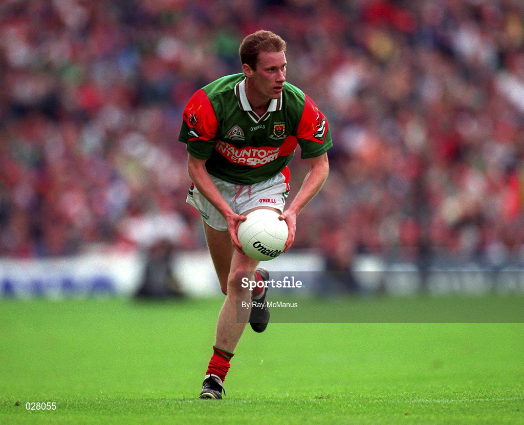 22 August 1999; James Nallen of Mayo during the Bank of Ireland All-Ireland Senior Football Championship Semi-Final match between Cork and Mayo at Croke Park in Dublin. Photo by Ray McManus/Sportsfile