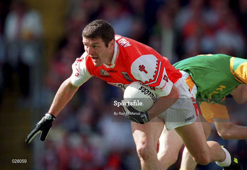 29 August 1999; Jarlath Burns of Armagh during the Bank of Ireland All-Ireland Senior Football Championship Semi-Final match between Meath and Armagh at Croke Park in Dublin. Photo by Ray McManus/Sportsfile