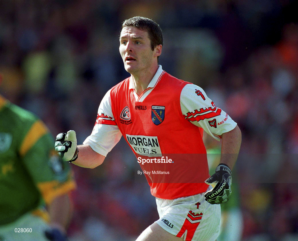 29 August 1999; Jarlath Burns of Armagh during the Bank of Ireland All-Ireland Senior Football Championship Semi-Final match between Meath and Armagh at Croke Park in Dublin. Photo by Ray McManus/Sportsfile