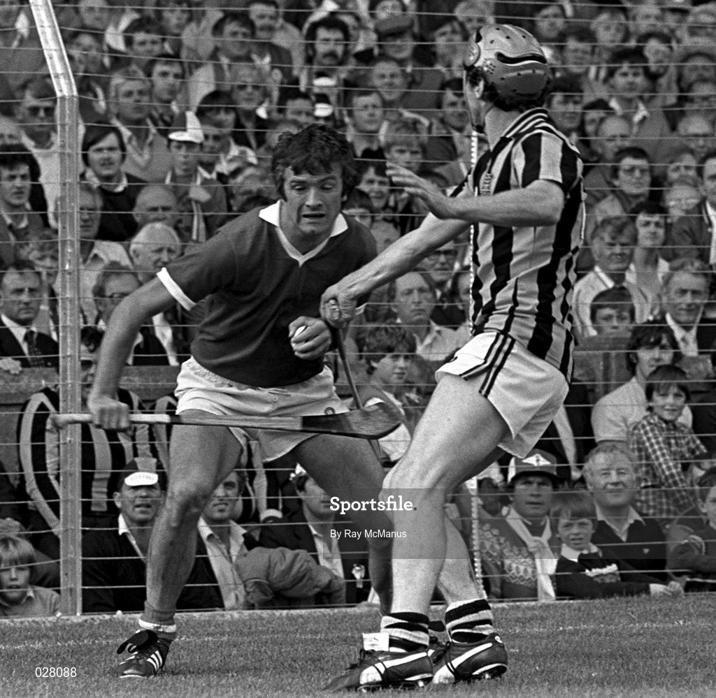 2 September 1983; Jimmy Barry Murphy of Cork in action against John Henderson of Kilkenny during the All-Ireland Senior Hurling Championship Final between Kilkenny and Cork at Croke Park in Dublin. Photo by Ray McManus/Sportsfile