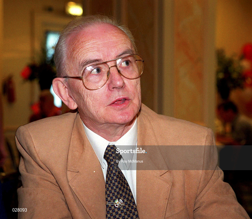 8 August 1999; Broadcaster and journalist Jimmy Magee in attendance at a pre-match function prior to the Guinness All-Ireland Senior Hurling Championship Semi-Final match between Cork and Offaly at Croke Park in Dublin. Photo by Ray McManus/Sportsfile