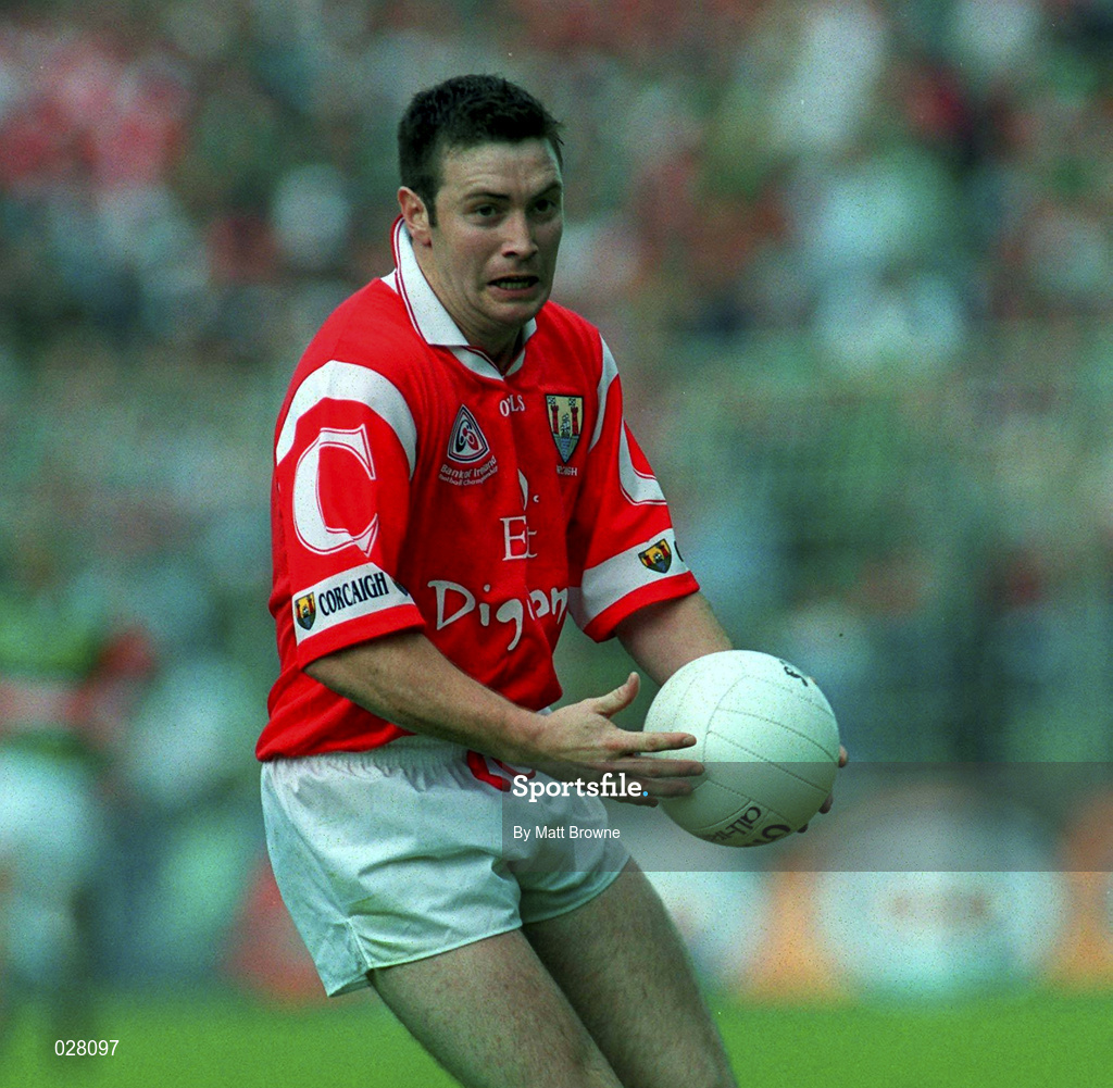 22 August 1999; Joe Kavanagh of Cork during the Bank of Ireland All-Ireland Senior Football Championship Semi-Final match between Cork and Mayo at Croke Park in Dublin. Photo by Matt Browne/Sportsfile
