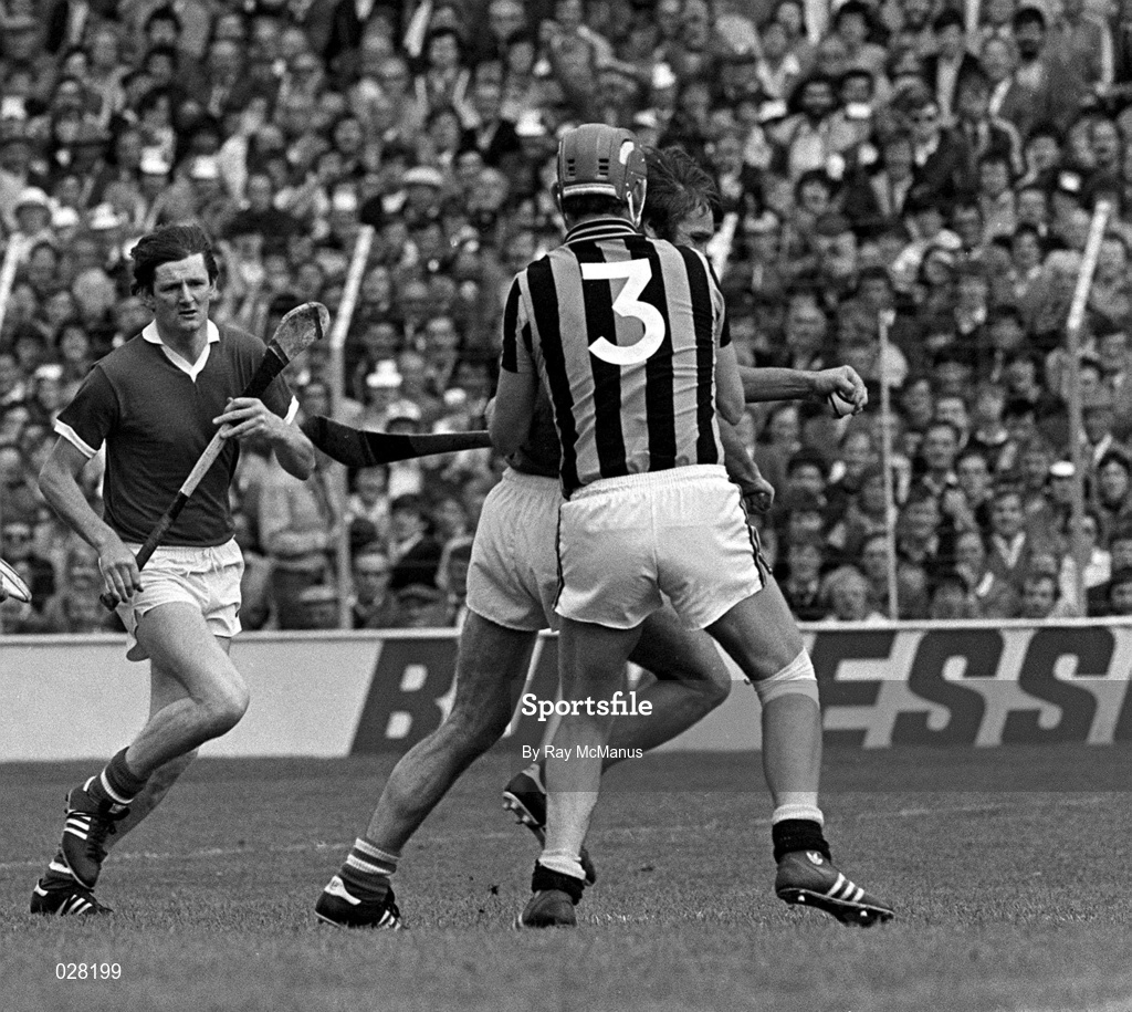 2 September 1983; Jimmy Barry Murphy of Cork tries to get past Brian Cody of Kilkenny, 3, during the All-Ireland Senior Hurling Championship Final between Kilkenny and Cork at Croke Park in Dublin. Photo by Ray McManus/Sportsfile
