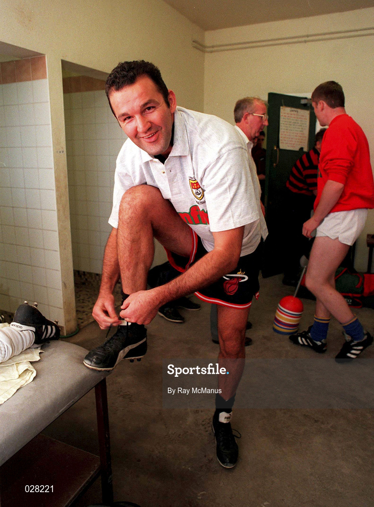 3 September 1996; Mayo's Liam McHale prepares for a training session, at McHale Park in Castlebar, in advance of the Bank of Ireland All-Ireland Senior Football Championship Final. Photo by Ray McManus/Sportsfile