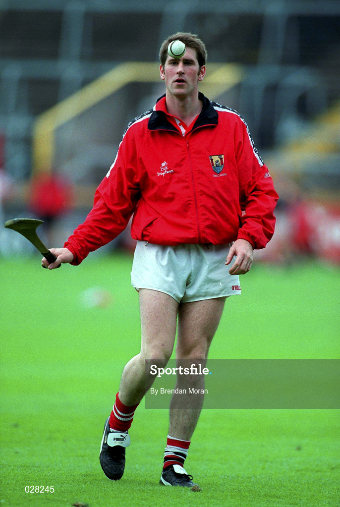 30 August 1999; Cork's Mark Landers during a training session, at Páirc Uí Chaoimh in Cork, in advance of the Guinness All-Ireland Senior Hurling Championship Final. Photo by Brendan Moran/Sportsfile