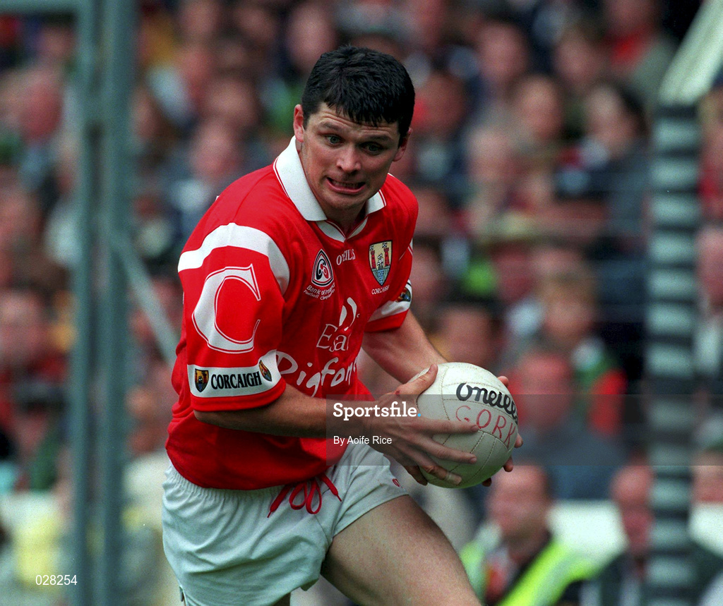 22 August 1999; Mark O'Sullivan of Cork during the Bank of Ireland All-Ireland Senior Football Championship Semi-Final match between Cork and Mayo at Croke Park in Dublin. Photo by Aoife Rice/Sportsfile