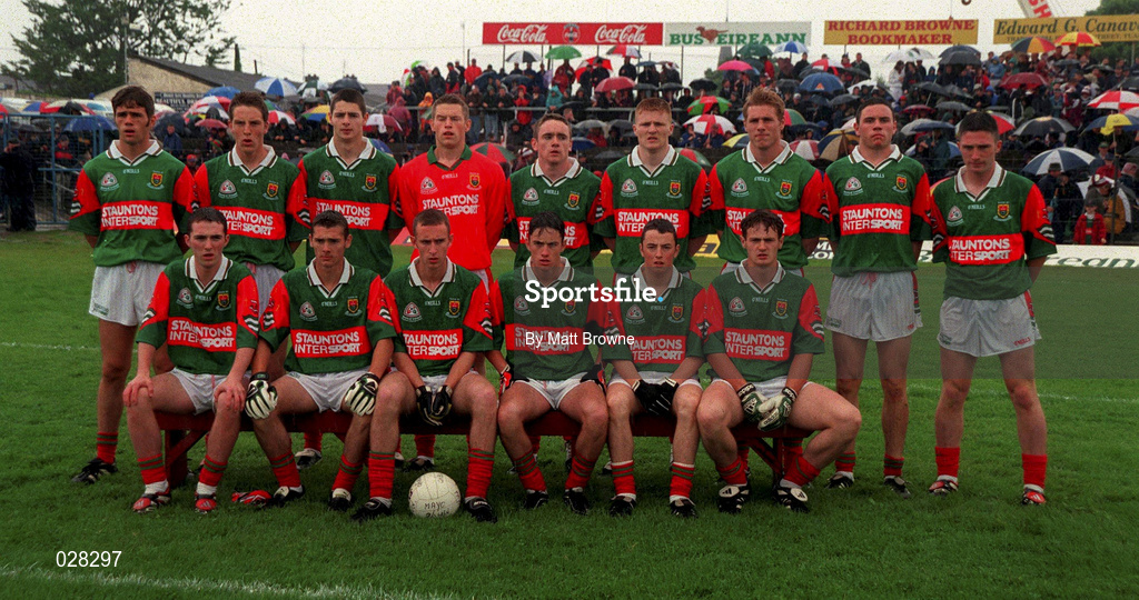 18 July 1999; The Mayo team prior to the Connacht Minor Football Championship Final between Mayo and Galway at Tuam Stadium in Galway. Photo by Matt Browne/Sportsfile