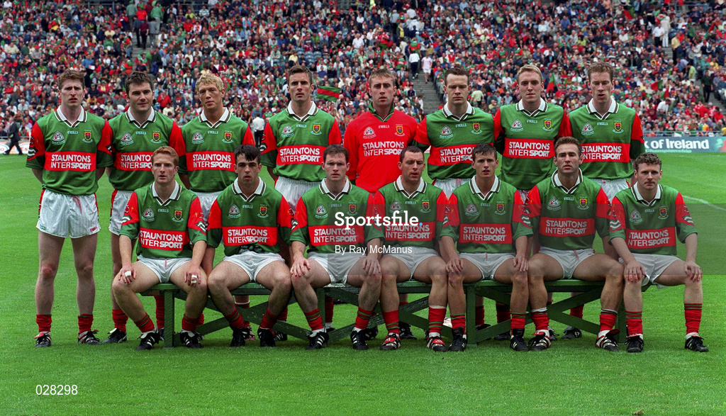 22 August 1999; The Mayo team prior to the Bank of Ireland All-Ireland Senior Football Championship Semi-Final match between Cork and Mayo at Croke Park in Dublin. Photo by Ray McManus/Sportsfile