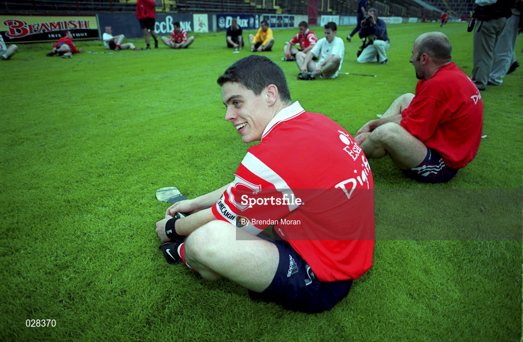 30 August 1999; Cork's Neil Ronan during a training session, at Páirc Uí Chaoimh in Cork, in advance of the Guinness All-Ireland Senior Hurling Championship Final. Photo by Brendan Moran/Sportsfile