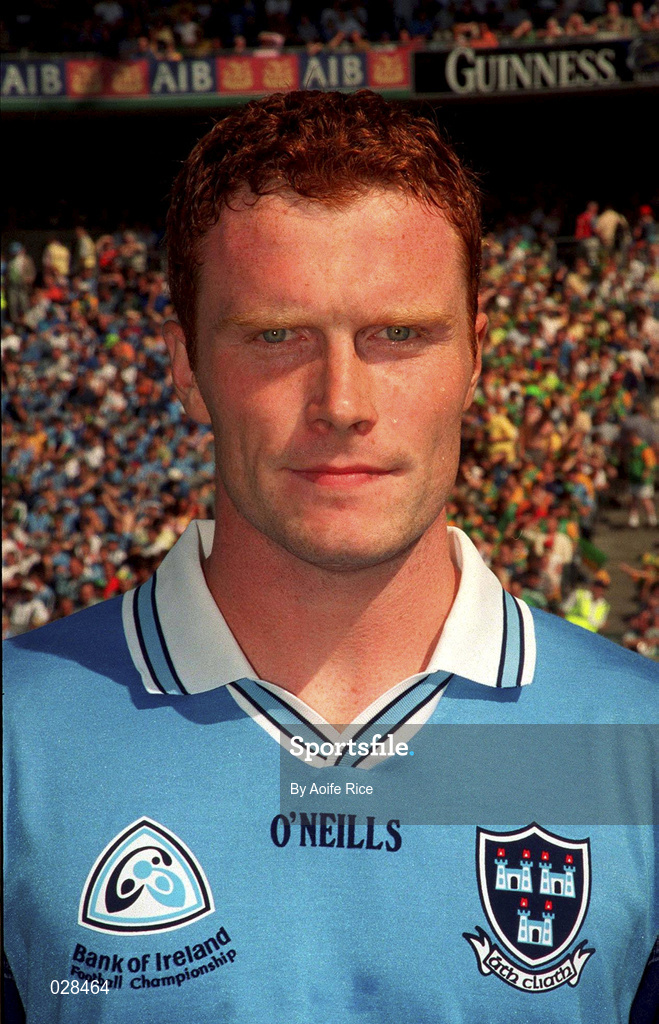 1 August 1999; Peadar Andrews of Dublin during the Bank of Ireland Leinster Senior Football Championship Final between Meath and Dublin at Croke Park in Dublin. Photo by Aoife Rice/Sportsfile
