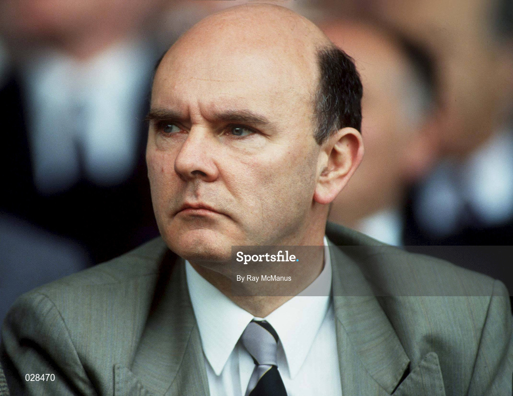 15 August 1993, GAA President Peter Quinn watches on during the All-Ireland Senior Football Championship Semi-Final match between Cork and Mayo at Croke Park in Dublin. Photo by Ray McManus/Sportsfile
