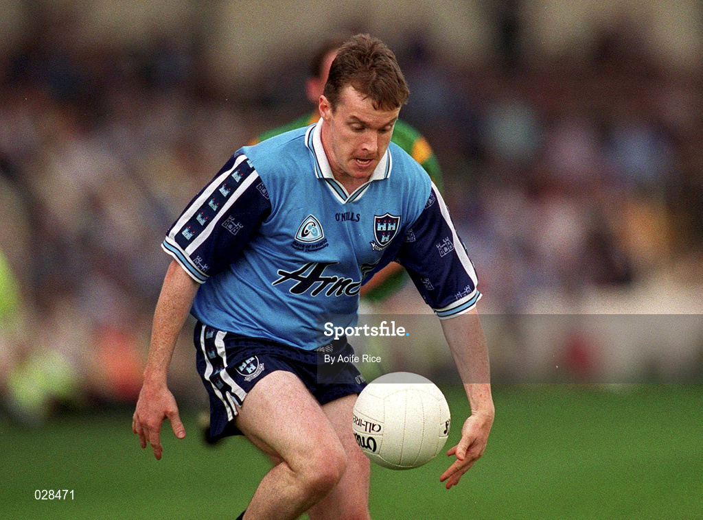 1 August 1999; Peter Ward of Dublin during the Bank of Ireland Leinster Senior Football Championship Final between Meath and Dublin at Croke Park in Dublin. Photo by Aoife Rice/Sportsfile