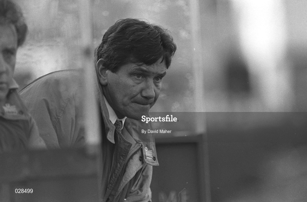 26 January 1992; Shamrock Rovers manager Ray Treacy during the Bord Gáis National League Premier Division match between Shamrock Rovers and Dundalk at the RDS in Dublin. Photo by David Maher/Sportsfile