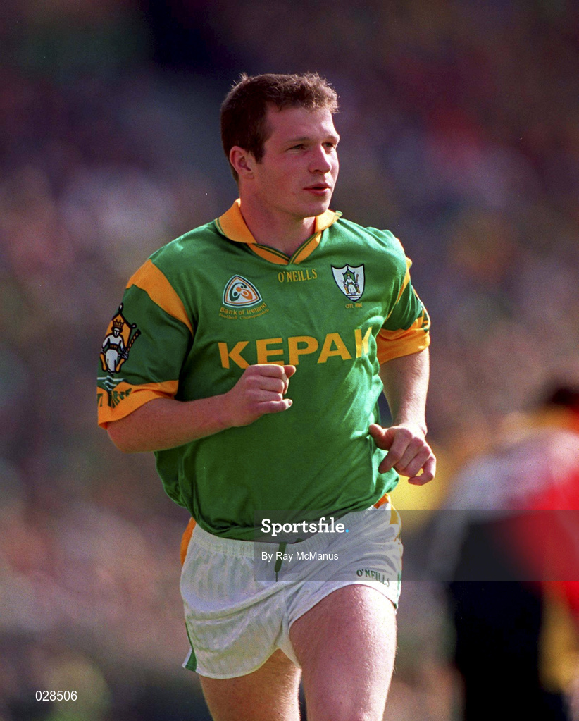 26 September 1999; Richie Kealy of Meath warms up during the Bank of Ireland All-Ireland Senior Football Championship Final between Meath and Cork at Croke Park in Dublin. Photo by Ray McManus/Sportsfile