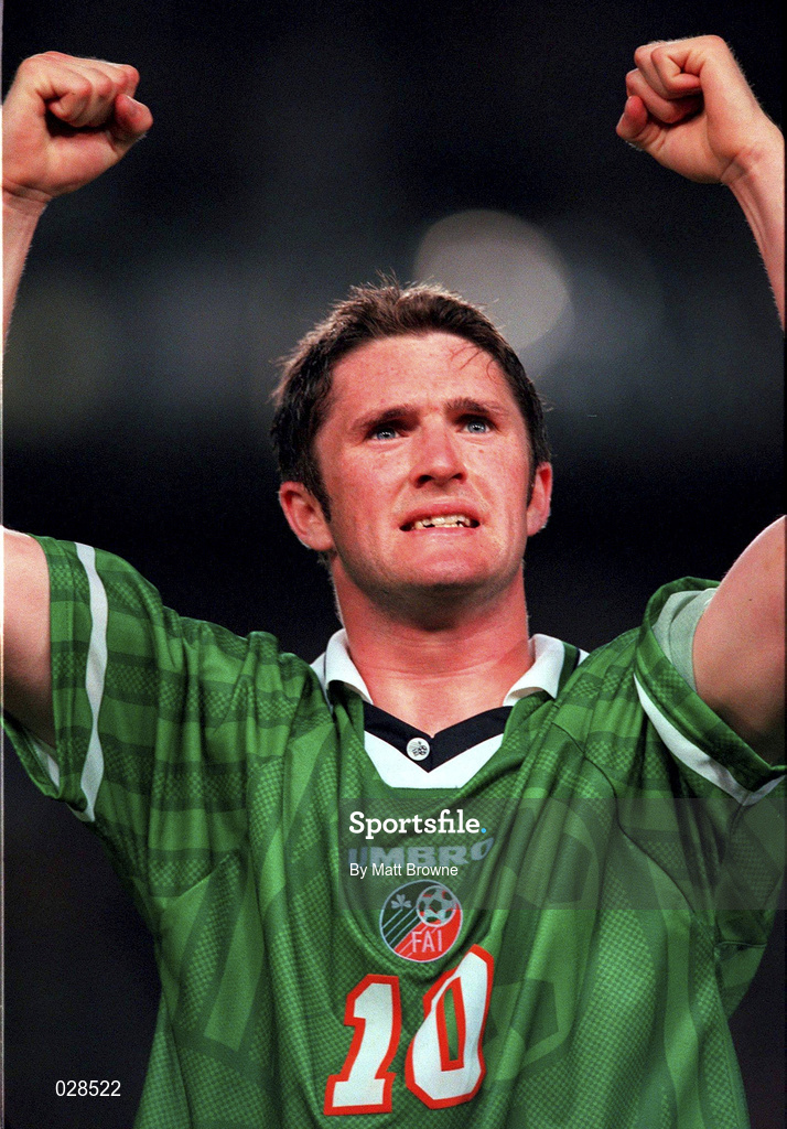 1 September 1999; Robbie Keane of Republic of Ireland following the UEFA European Championships Qualifying Group 8 match between Republic of Ireland and Yugoslavia at Lansdowne Road in Dublin. Photo by David Maher/Sportsfile