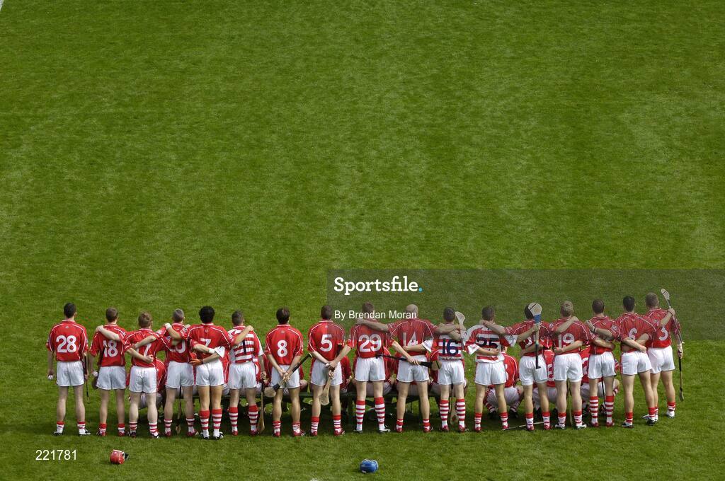 3 September 2006; The Cork squad stand for the official team photograph before the game. Guinness All-Ireland Senior Hurling Championship Final, Cork v Kilkenny, Croke Park, Dublin. Picture credit: Brendan Moran / SPORTSFILE