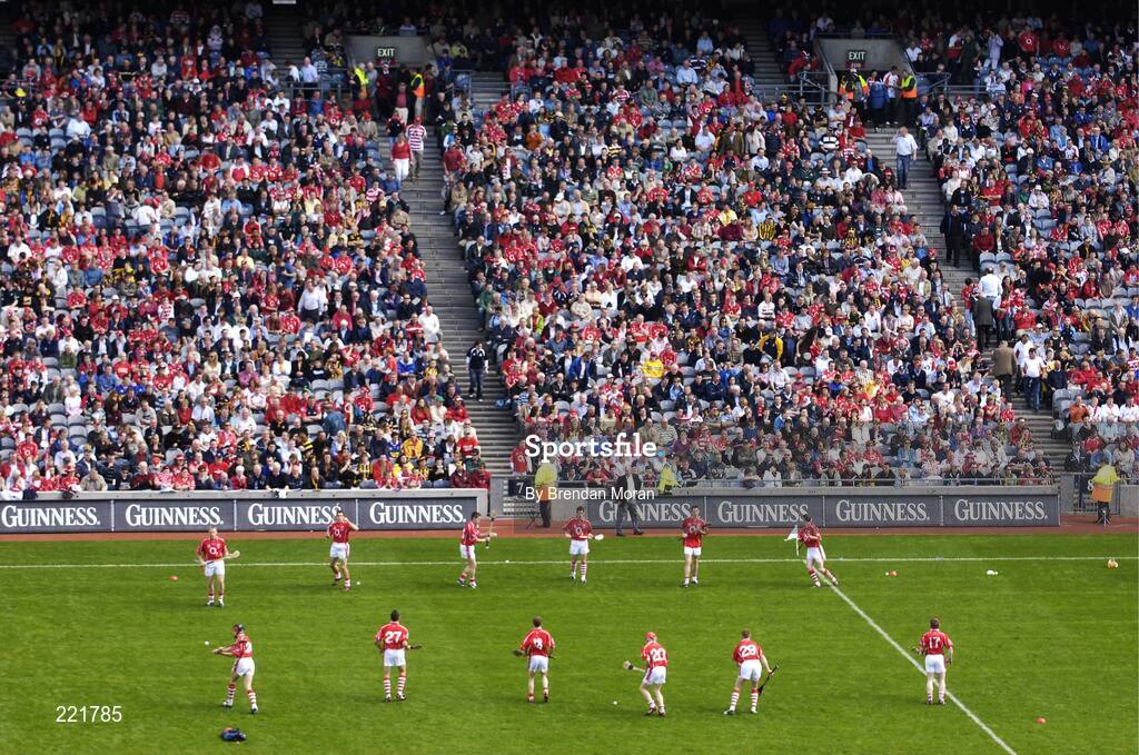 3 September 2006; The Cork team warm up in front of the Cusack Stand. Guinness All-Ireland Senior Hurling Championship Final, Cork v Kilkenny, Croke Park, Dublin. Picture credit: Brendan Moran / SPORTSFILE