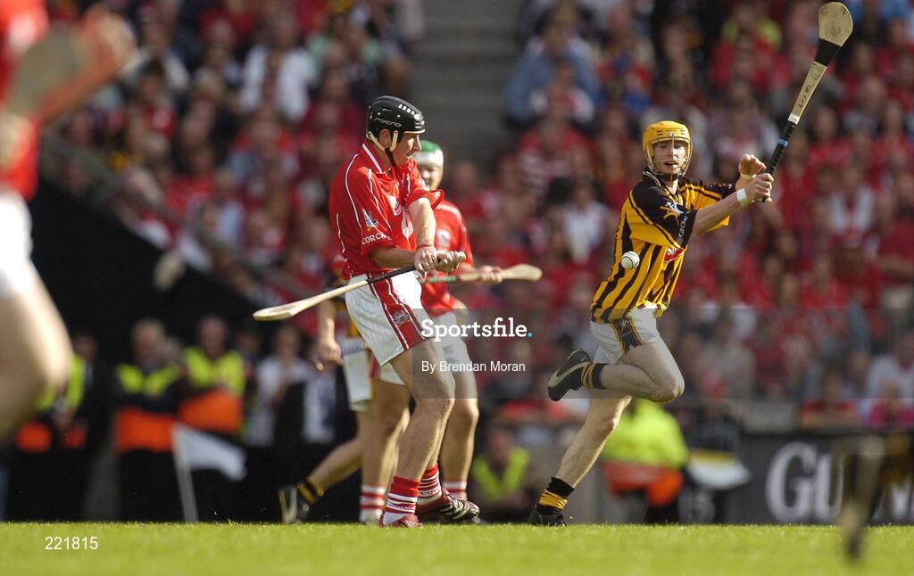 3 September 2006; John Gardiner, Cork, in action against James 'Cha' Fitzpatrick, Kilkenny. Guinness All-Ireland Senior Hurling Championship Final, Cork v Kilkenny, Croke Park, Dublin. Picture credit: Brendan Moran / SPORTSFILE