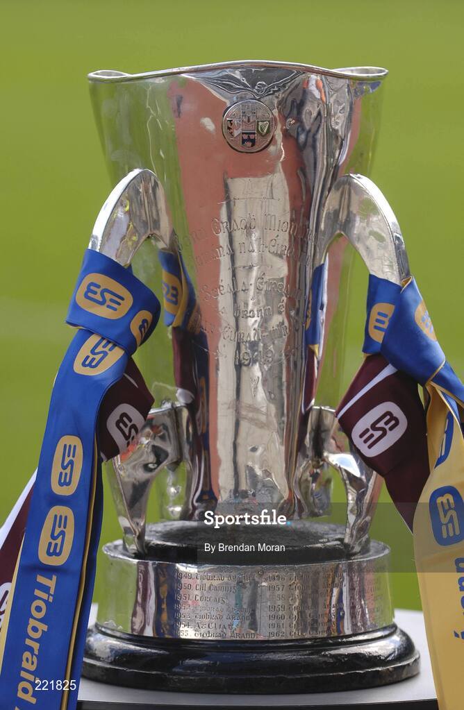 3 September 2006; The Irish Press Cup, presented to the winners of the ESB All-Ireland Minor Hurling Championship. ESB All-Ireland Minor Hurling Championship Final, Galway v Tipperary, Croke Park, Dublin. Picture credit: Brendan Moran / SPORTSFILE