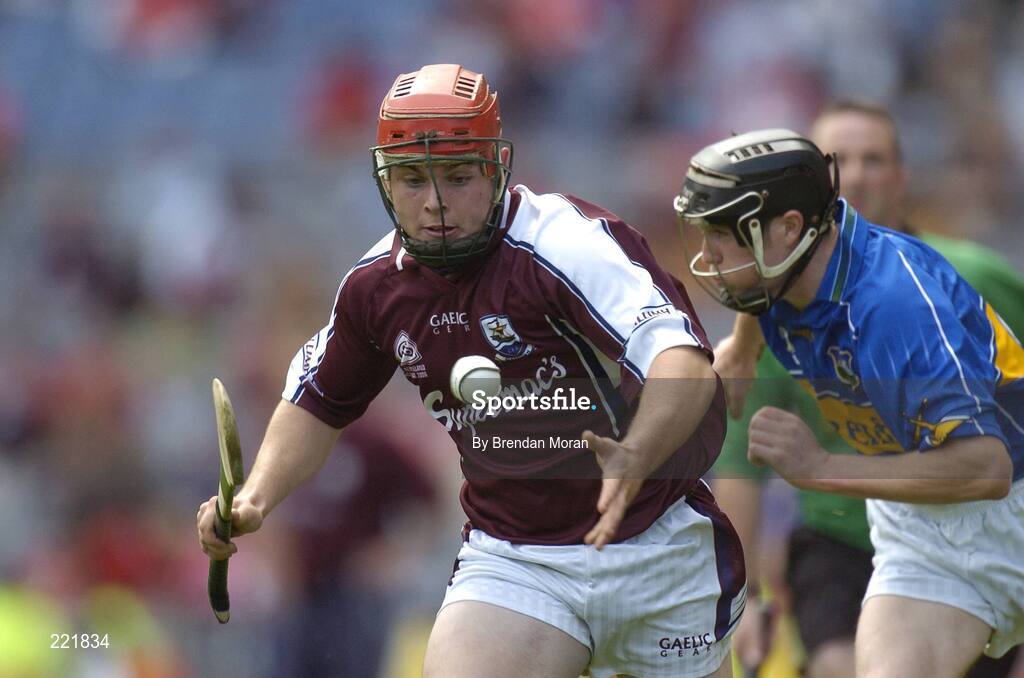 3 September 2006; Laurence Tully, Galway, in action against Michael Cahill, Tipperary. ESB All-Ireland Minor Hurling Championship Final, Galway v Tipperary, Croke Park, Dublin. Picture credit: Brendan Moran / SPORTSFILE