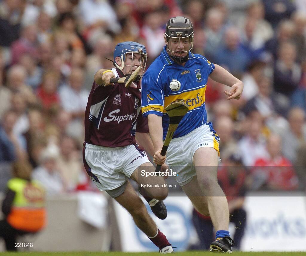 3 September 2006; Seamus Hennessy, Tipperary, in action against Shane Quinn, Galway. ESB All-Ireland Minor Hurling Championship Final, Galway v Tipperary, Croke Park, Dublin. Picture credit: Brendan Moran / SPORTSFILE