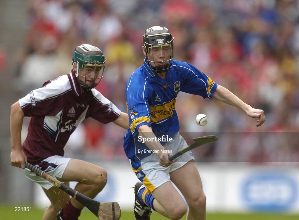 3 September 2006; Thomas McGrath, Tipperary, in action against David Burke, Galway. ESB All-Ireland Minor Hurling Championship Final, Galway v Tipperary, Croke Park, Dublin. Picture credit: Brendan Moran / SPORTSFILE
