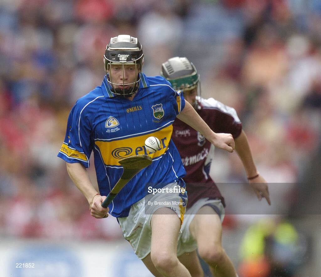 3 September 2006; Thomas McGrath, Tipperary, in action against David Burke, Galway. ESB All-Ireland Minor Hurling Championship Final, Galway v Tipperary, Croke Park, Dublin. Picture credit: Brendan Moran / SPORTSFILE