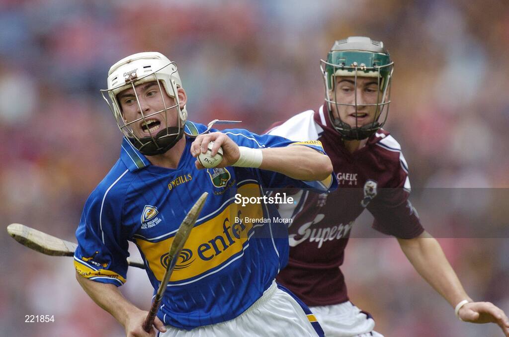 3 September 2006; Michael Gleeson, Tipperary, in action against David Burke, Galway. ESB All-Ireland Minor Hurling Championship Final, Galway v Tipperary, Croke Park, Dublin. Picture credit: Brendan Moran / SPORTSFILE