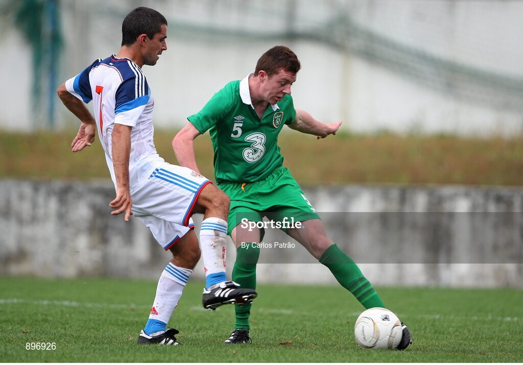 2 August 2014; Padraic Leacy, Ireland, in action against Alexey Chesmin, Russia. 2014 CPISRA Football 7-A-Side European Championship 3rd/4th Place Play-Off, Ireland v Russia, Maia, Portugal. Picture credit: Carlos Patrão / SPORTSFILE