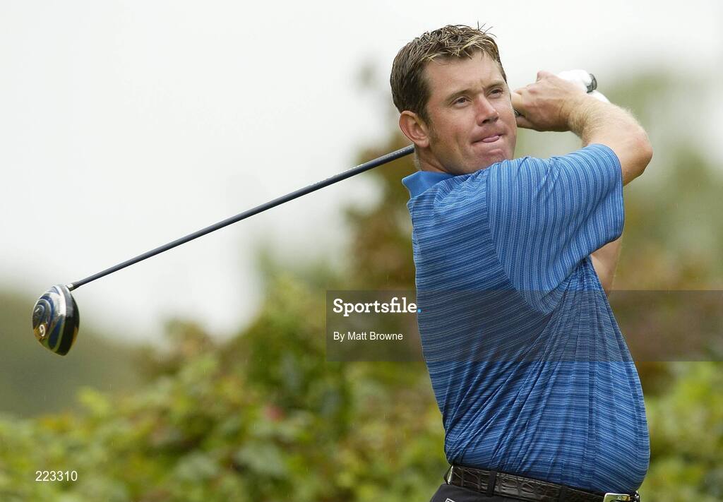 23 September 2006; Lee Westwood, Team Europe 2006, watches his drive on the 10th tee box during Saturday morning's four-ball matches. 36th Ryder Cup Matches, K Club, Straffan, Co. Kildare, Ireland. Picture credit: Matt Browne / SPORTSFILE