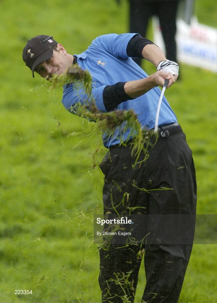 23 September 2006; Zach Johnson, Team USA 2006, plays his second shot to the 16th green during Saturday morning's four-ball matches. 36th Ryder Cup Matches, K Club, Straffan, Co. Kildare, Ireland. Picture credit: Damien Eagers / SPORTSFILE
