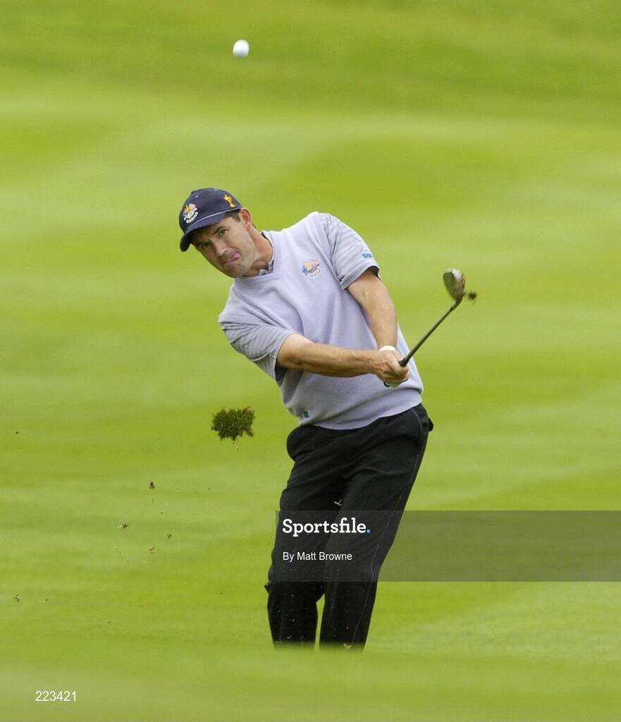 23 September 2006; Padraig Harrington, Team Europe 2006, chips onto the 4th green during Saturday afternoon's foursomes matches. 36th Ryder Cup Matches, K Club, Straffan, Co. Kildare, Ireland. Picture credit: Matt Browne / SPORTSFILE